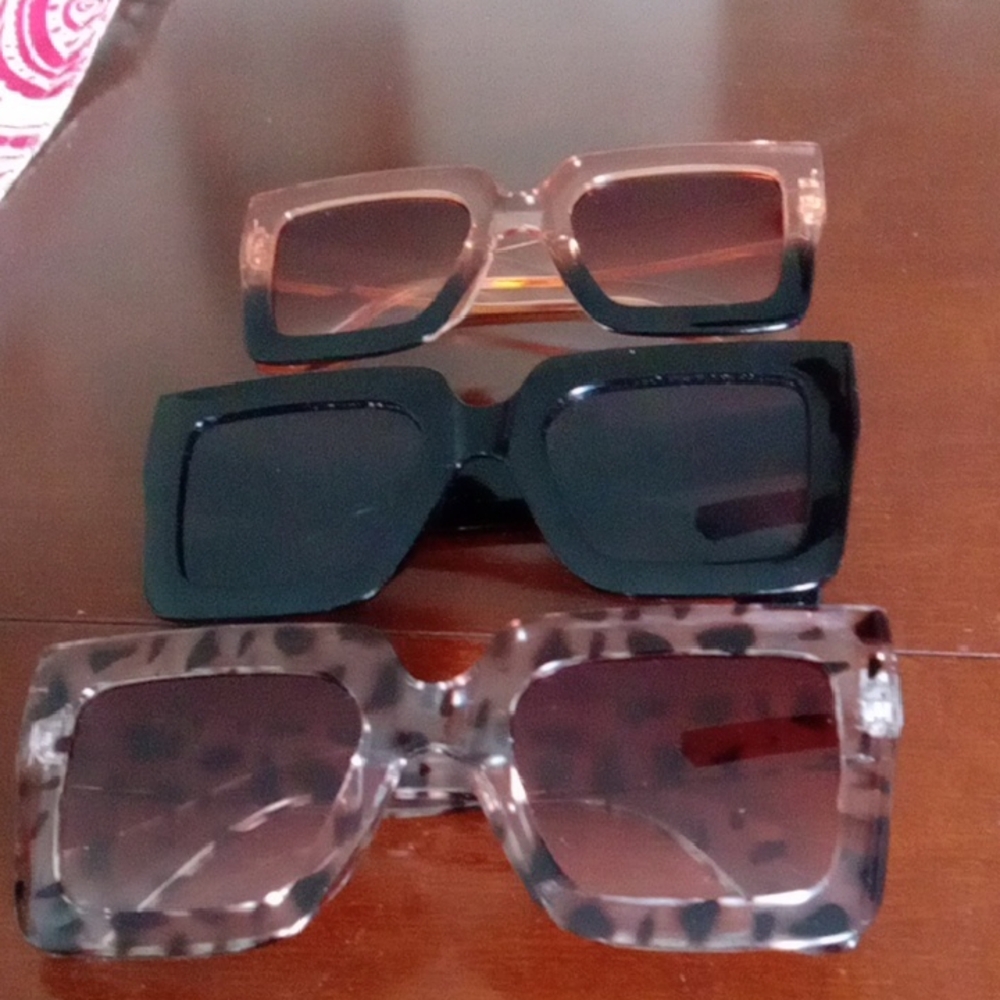 Stylish Women's Sunglasses Set - Black, Brown, and Tan